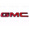 Auto Front Rear GMC Black Red Emblem Overlay 2019-2025 GMC