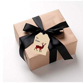 Christmas Holiday Lumberjack Red & Black Buffallo Plaid Collection (32pack Gift Tags)