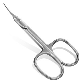 CGBE CGBE Cuticle Scissors with Curved Tip, Stainless Steel Cuticle Scissors Extra Fine, Super Sharp Small Pointed Beauty Cuticle Cutter for Trimming Cuticles, Eyebrows, Eyelashes and Dry Skin
