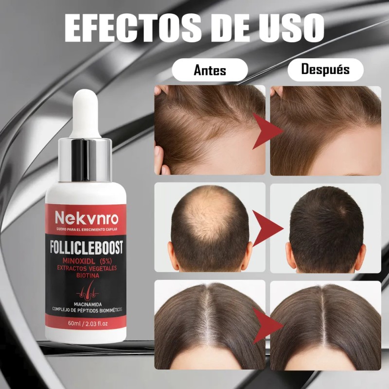 Líquido Para Crecimiento 5% + Biotina Para Barba, Cabello