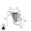 WAGNER Skater 03108501 Soft Swivel Castor Diameter 50 mm Height