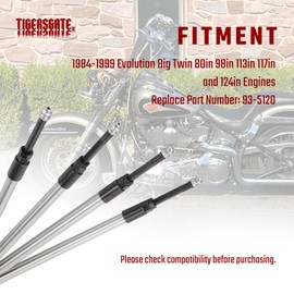 TIGERSGATE 4 PCS Big Twin Adjustable Pushrods Kit for 1984-1999 Evolution Big Twin 80in 98in 113in 117in and 124in Engines
