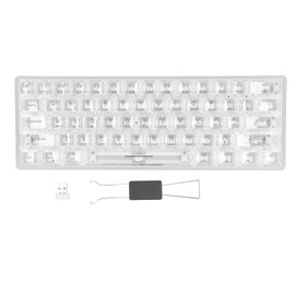 Mechanical Keyboard Bluetooth 2.4G Wireless Wired Hot Swappable White Switch Transparent RGB Keyboard for Windows for IOS