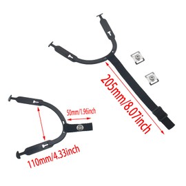 FDXGYH Hockey Helmet Chin Strap Replacment with 2 Stainless Steel Jaw Buckle Hockey Ear Sling Rubber Loops for Ice Hockey Helmet Hockey Chin Adjustable Strap Repair Kit Black