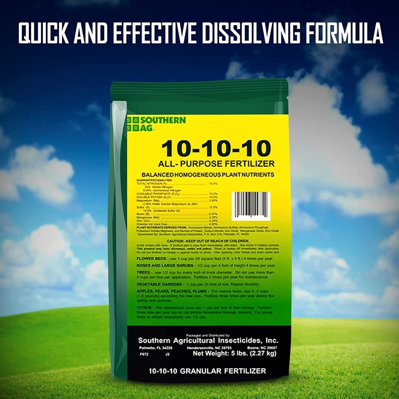 Southern Ag All Purpose Granular Fertilizer 10-10-10, 5 LB Size: