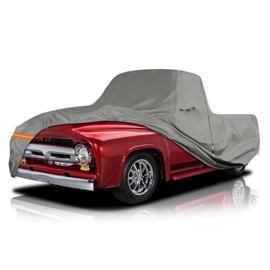 Waterproof Car Cover Compatible with Ford F1 1948-1952 & F100 1953-1956 2 Door Regular/Standard Cab Short Bed 6.5ft, All Weather Protection Classic Truck Covers with Zipper Door and Storage Bag