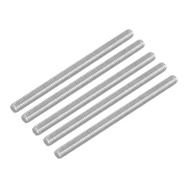 sourcing map 15Pcs M4 x 60mm Fully Threaded Rod 304 Stainless Steel Right Hand Threads Bar Studs for Anchors Bolts, Clamps, Hangers and U-Bolts, 0.7 Thread Pitch