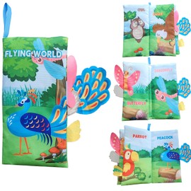 Baby Books 0-6 Months, Infant Tummy Time Toys High Contrast Sensory Baby Toys 6 to 12 Months Touch Feel Book Gift Christmas Stocking Stuffers for Boys Girls 0-3 Months Book Early Learning Stroller Toy