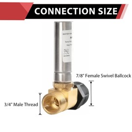 EFIELD MH-291 Toilet 7/8" Female Swivel Ballcock Nut X 3/4" Male Thread Water Hammer Arrestor