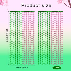 SAVITA 2pcs Witch Party Curtain, 3.28 x 6.56 Feet Tinsel Fringe Curtains Party Streamer Decorations Photo Backdrop for Indoor Outdoor