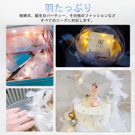 Samcos Feather Shower Feather Shower Feathers Abundant Feathers Arts and Crafts Materials Decorative Feathers DIY Decorations Wedding Event Birthday Party Performance (100 pieces, White)