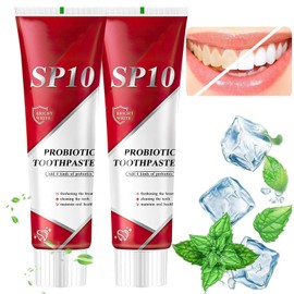 Sp10 Probiotic Toothpaste, 2PCS 100g Sp-10 Ultra Whitening Toothpaste, Deep Cleaning Probiotics Bright White Toothpaste, Fresh Breath Oral Care Toothpaste