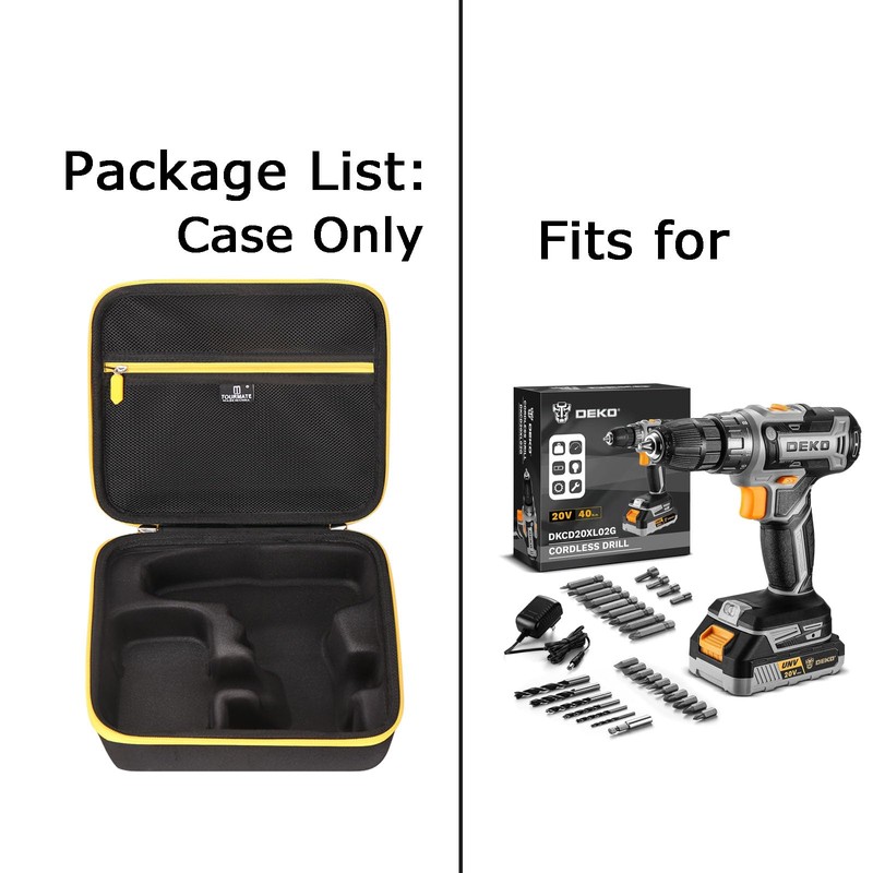 Tourmate Hard Storage Case for DEKOPRO Power Drill Cordless -