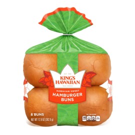 King's Hawaiian Original Hawaiian Sweet Hamburger Buns 8 Count (Pack of 3)