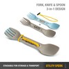 UCO Utility Spork Camping Spoon-Fork-Knife Utensil, 2 Pack