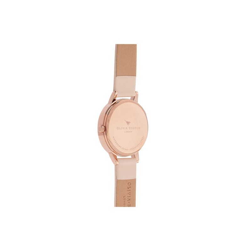 Olivia Burton Analogue Quartz Watch for Women with Blush Leather