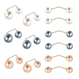 12 Pieces Cardigan Clips, Clothing Brooches, Fabric Clips, Scarf Rings, Clothing Beading Pins, Pearl Cardigan Clips, Vintage Cardigan Clips, Pearl Brooches, Waist Pins, Headscarf Pins, Aluminium