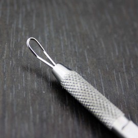 Professional Blackheads Whiteheads Remover Extractor Facial Tool -Flat and Round Wired Ends - Stainless