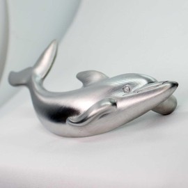 Costello Coastal - Dolphin Drawer Pull (Right Facing) | Artist Pewter Hardware Collection
