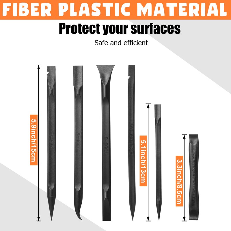 Tallew 9 Pcs Plastic Scraper Tool Sticker Plastic Razor Blade