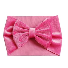 Turban Headband Children's Velvet Headbands for Baby Girls Baby Bow Headband Soft Bow Headwear Elastic Headbands for Babies Toddlers (3-18 Months)