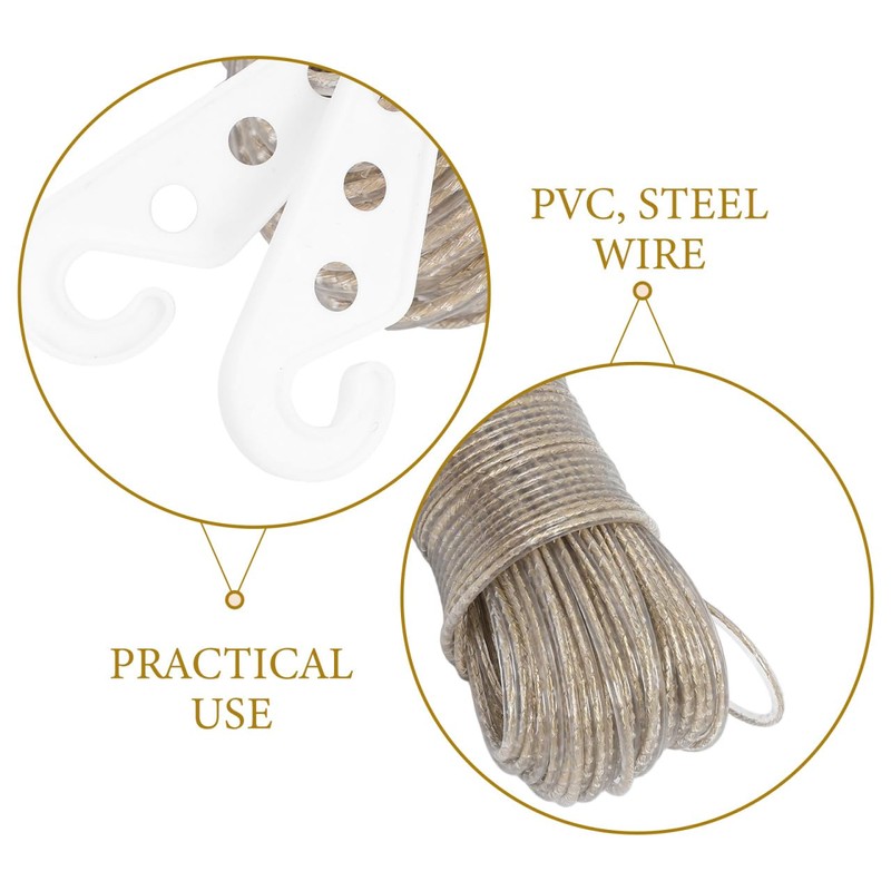 BESPORTBLE Heavy Duty Coated Clothesline Wire - 50m Strong Steel