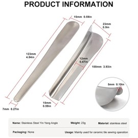 TorSor 6 Pack Tile Grout Finishing Tool Spreader Spatulas Applicator Streamline Caulk Spatula Stainless Steel Concave and Convex Caulking Spatulas Tool Set for Silicone Sealant Caulk Grout Sealer