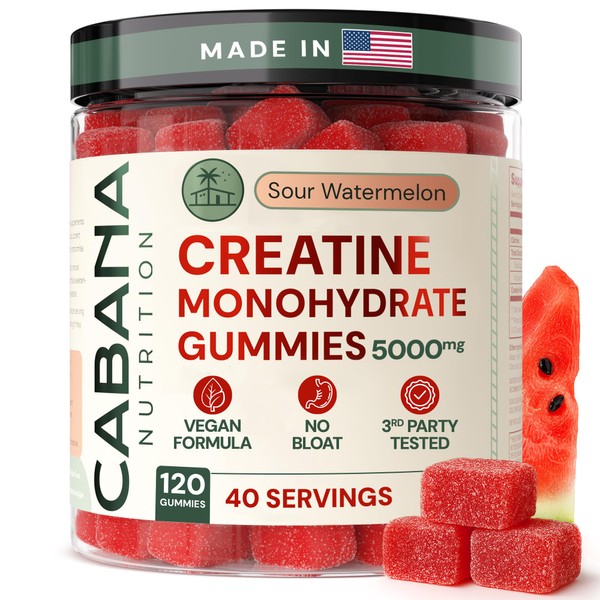 Creatine Monohydrate Gummies 5g - Watermelon Flavored Creatine for Women
