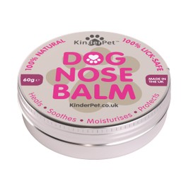 KinderPet® Dog Nose Balm Heal Soothe Moisturise Protect Dry Chapped Cracked Sore Crusty Noses Lick-Safe Organic All Natural Made in the UK 60g
