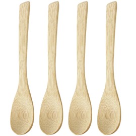 Set of 4 Handmade Wooden Spoons, Small Natural Soup Spoons, Mixing Stirring, Cooking, Wooden Spoon, Honey Spoon, Wooden Set of 4, Teak Wood for Cooking, Wooden Cooking Spoon, Soup Ladle, Cooking
