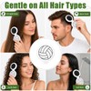 20 Pcs Volleyball Mini Detangler Brush with Mirror, Folding Hairbrush