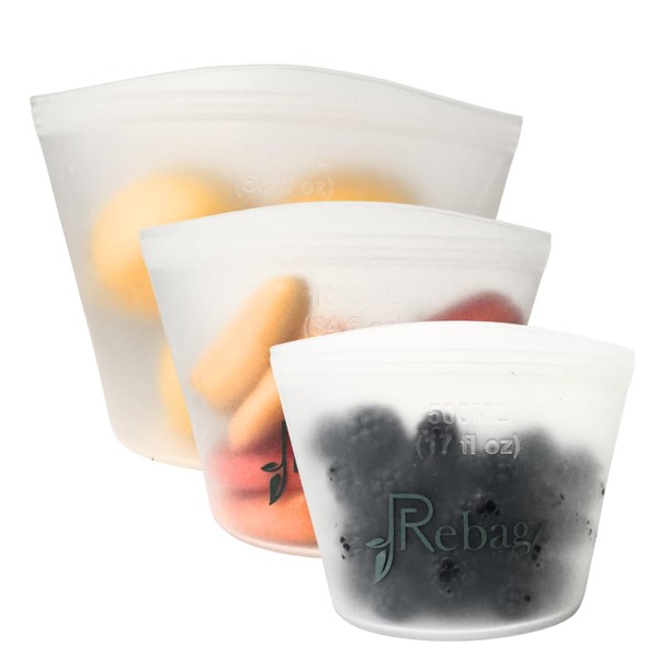 Reusable Silicone Food Storage Bags – Leakproof, Stand-Up Snack Containers
