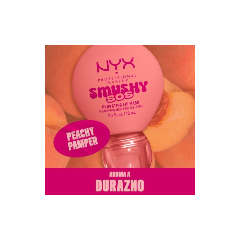 NYX Professional Makeup, Smushy SOS, Mascarilla Hidratante para Labios, Tono