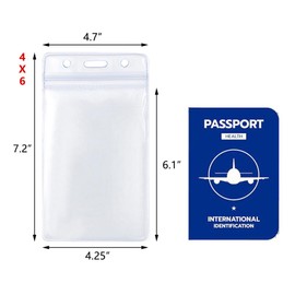 Muka 50Pcs 4X6 Vertical Large Card Holders, Clear Vinyl Big Plastic Card Protector-Vertical