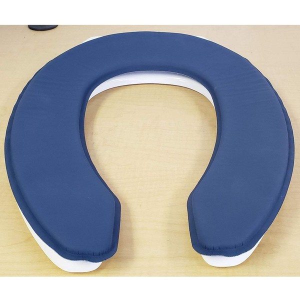 Universal ULTRAGEL Relieve Toilet Commode Gel Seat Cushion for Elderly, Handicapped or Disabled. Elongated Oval Open Front 19”Lx15”W Regular @ 0.40” Thin