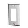 EATON Wiring 93401 Standard Size Stainless Steel 1-Gang Decorator Wallplate,