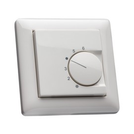 Halmburger Room Thermostat RTR-5510(rg) Including GIRA Standard 55 Single Frame 021103 Pure White with Cover 55 x 55 mm