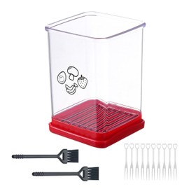 Cup Slicer Fruit,Stainless Steel Fruit Slicer Cutter Cup,Vegetable Speed Slicer with Push Plate,Quickly Making Fruit Vegetable Salad, Egg,Banana Strawberry Cutter,Kitchen Portable Slicing Tool