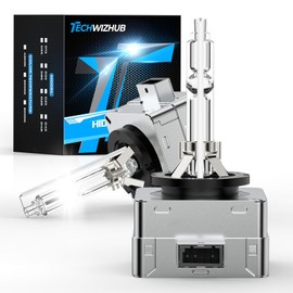 TechWizHub D1S Xenon HID Bulbs, 6000K 35W Cool White High/Low Beam 66144 66140 85140 85415 Replacement Bulb, Easy Installation, Pack of 2