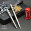 파카 [Free Engraving + Gift Wrapping] Parker Vector Stainless Water-based Pen + Ballpoint Pen Set