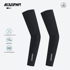 Outdoor Ice Silk Sun Protection Arm Sleeves for Riding Sleeve M/Sleeve 01-Black + Anti-slip Detail 5ea