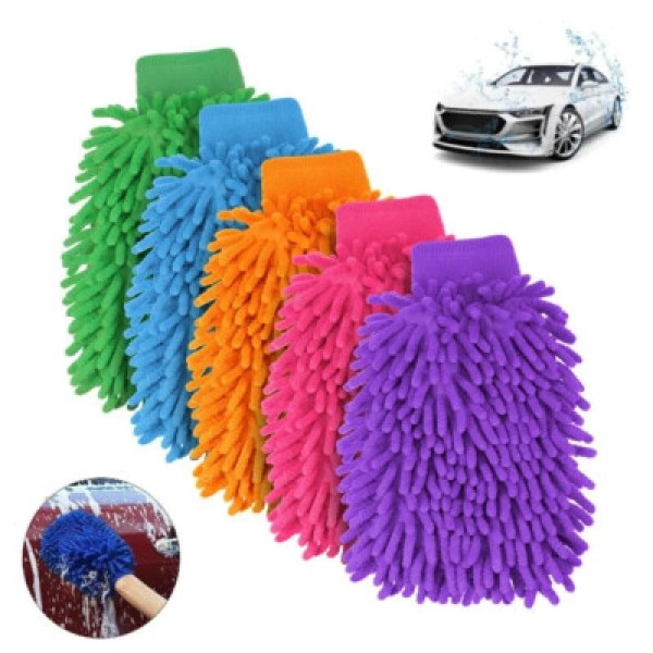 Unbranded 5 Pack Car Wash Mitt Microfiber Chenille Car Wash