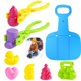 10 Pack Snowball Maker Toy, Winter Snow Sled Outdoor Snow Ball Makers Toys Kit for Kids Removable Snow Clip Toys for Boys Girls Birthday Christmas Stocking Stuffers Gifts