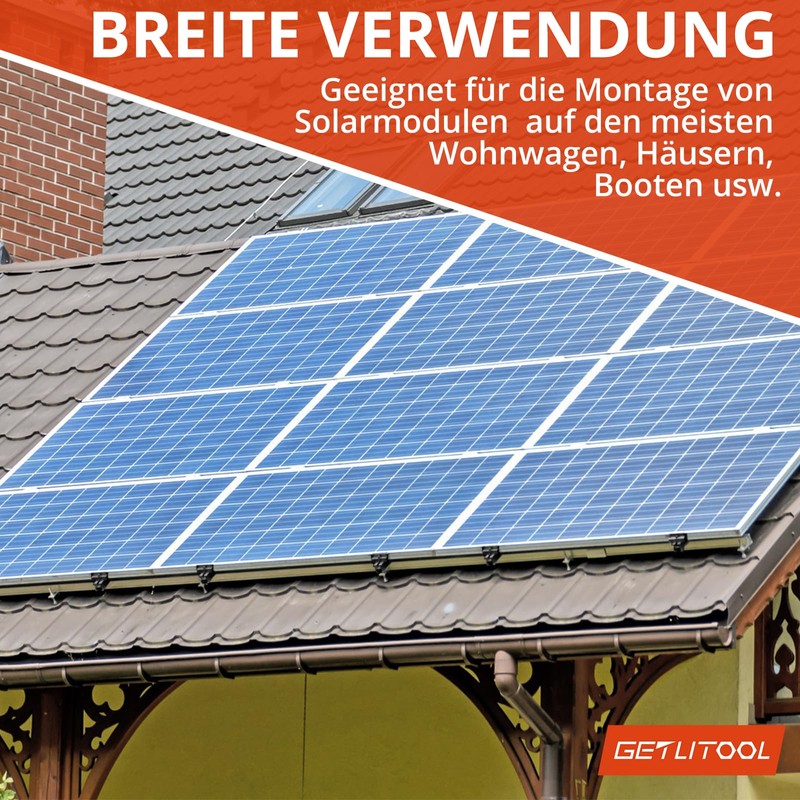 GETLITOOL Solar Panel Bracket, PV Bracket Mounting Set for Mounting