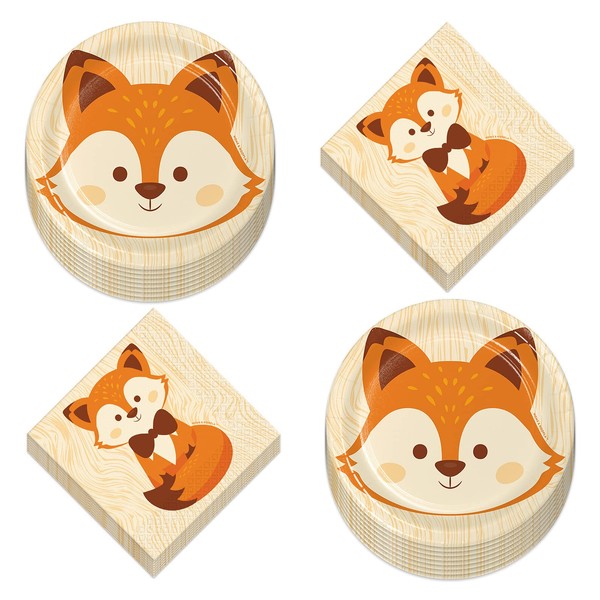 Fox Party Supplies - Woodland Animal Fox Face Paper Dessert
