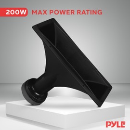 Pyle 4x10 Inch Horn Tweeter Speaker - Heavy Duty 200 Watt High Power Horn Audio Tweeter System w/ 25mm Voice Coil, 20 Oz Magnet Structure, 102 dB, 8 Ohm Impedance - Pyle PH391,Black