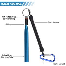 Bass Fishing Wacky Worm Kit, Wacky Rig Tool with O Rings, Weed Guard Weedless Hooks, Worm Bait Hooks Soft Plastic Lures Set for Soft Stick Baits (134pcs Kit)