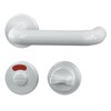 Alpertec Plastic R for Bathroom Doors with Locking Latch Including