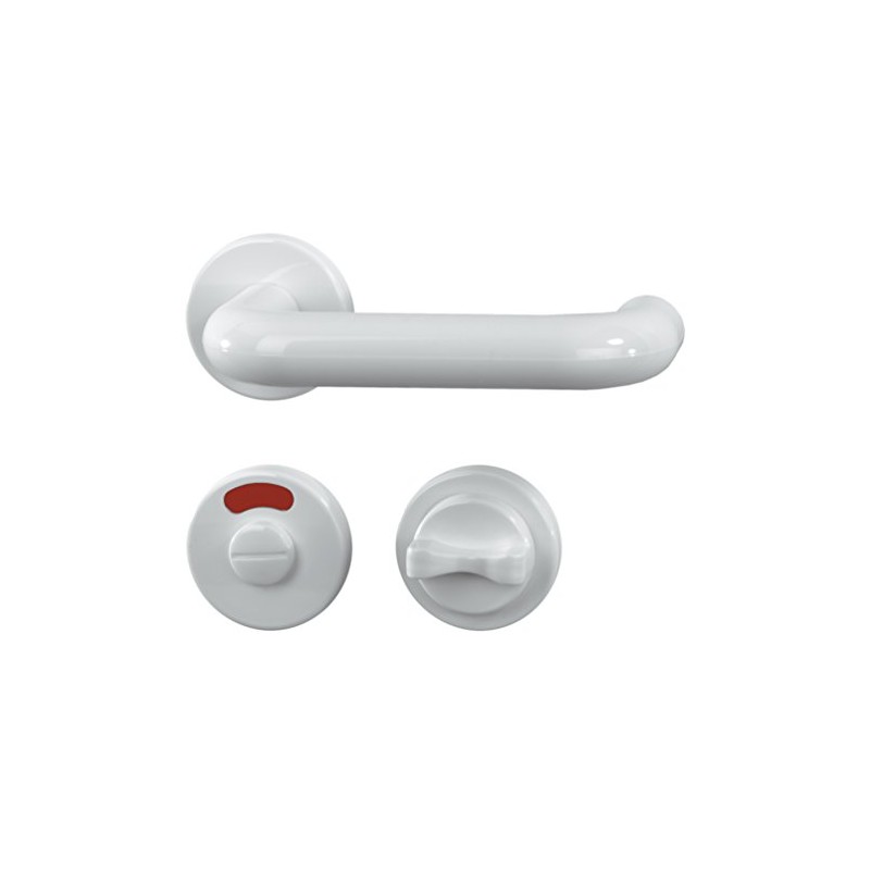 Alpertec Plastic R for Bathroom Doors with Locking Latch Including