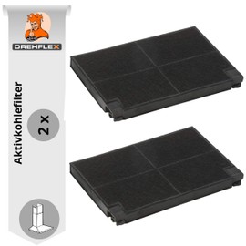 DREHFLEX® - Pack of 2 // Carbon Filter/Activated Carbon Filter/Filter/Odour Filter for AEG/Electrolux 50232980008 // EFF55 / Küppersbusch ZUB551 / 505427 Faber/Franke FK139